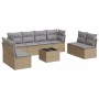 Set de sofás de jardín 9 pzas con cojines ratán sintético beige de , Conjuntos de jardín - Ref: Foro24-3217459, Precio: 531,8...