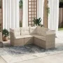 Garden sofa set with cushions 5 pieces beige synthetic rattan by , Garden sets - Ref: Foro24-3217618, Price: 365,71 €, Discou...