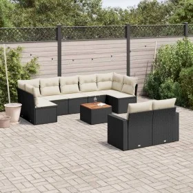 Garden sofa set 10 pieces with black synthetic rattan cushions by , Modular outdoor sofas - Ref: Foro24-3224271, Price: 565,2...