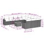 Gartensofa-Set 12-teilig mit schwarzen synthetischen Rattankissen von , Modulare Sofas für den Außenbereich - Ref: Foro24-322...