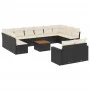 Garden sofa and cushion set 13 pieces black synthetic rattan by , Modular outdoor sofas - Ref: Foro24-3224355, Price: 763,12 ...
