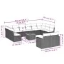 Garden sofa and cushion set 13 pieces black synthetic rattan by , Modular outdoor sofas - Ref: Foro24-3224355, Price: 763,12 ...