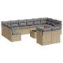 Garden sofa set with cushions 13 pieces beige synthetic rattan by , Garden sets - Ref: Foro24-3218439, Price: 770,70 €, Disco...