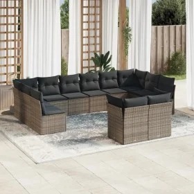 12-piece garden sofa set with gray synthetic rattan cushions by , Garden sets - Ref: Foro24-3218430, Price: 685,88 €, Discoun...