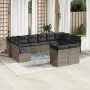 Set de sofás de jardín 12 pzas con cojines ratán sintético gris de , Conjuntos de jardín - Ref: Foro24-3218430, Precio: 742,3...