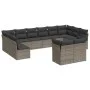 Set de sofás de jardín 12 pzas con cojines ratán sintético gris de , Conjuntos de jardín - Ref: Foro24-3218430, Precio: 742,3...