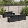 8-piece garden sofa set and black synthetic rattan cushions by , Garden sets - Ref: Foro24-3257679, Price: 555,27 €, Discount: %