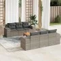7-teiliges Gartensofa-Set mit grauen PE-Rattan-Kissen von , Gartensets - Ref: Foro24-3257670, Preis: 488,02 €, Rabatt: %
