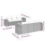 7-piece garden sofa set with gray PE rattan cushions by , Garden sets - Ref: Foro24-3257670, Price: 489,26 €, Discount: %