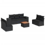 8-piece garden sofa set and black synthetic rattan cushions by , Garden sets - Ref: Foro24-3257728, Price: 485,73 €, Discount: %