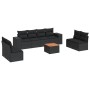 8-teiliges Gartensofa-Set und schwarze synthetische Rattankissen von , Gartensets - Ref: Foro24-3257735, Preis: 520,82 €, Rab...