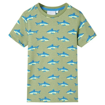 Hellkhakifarbenes Kinder-T-Shirt 128 von , Kinder-T-Shirts - Ref: Foro24-12302, Preis: 7,85 €, Rabatt: %