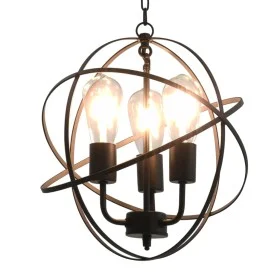 Black spherical pendant lamp 3 E27 bulbs by vidaXL, Lamps - Ref: Foro24-281626, Price: 75,64 €, Discount: %