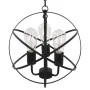 Schwarze kugelförmige Pendelleuchte mit 3 E27-Glühbirnen von vidaXL, Lampen - Ref: Foro24-281626, Preis: 75,64 €, Rabatt: %