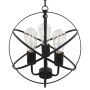 Schwarze kugelförmige Pendelleuchte mit 3 E27-Glühbirnen von vidaXL, Lampen - Ref: Foro24-281626, Preis: 77,17 €, Rabatt: %