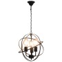 Schwarze kugelförmige Pendelleuchte mit 3 E27-Glühbirnen von vidaXL, Lampen - Ref: Foro24-281626, Preis: 77,17 €, Rabatt: %