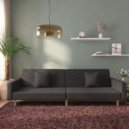 2-seater sofa bed with two black fabric pillows by , Sofas - Ref: Foro24-375901, Price: 279,89 €, Discount: %