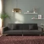 2-Sitzer-Schlafsofa mit zwei schwarzen Stoffkissen von , Sofas - Ref: Foro24-375901, Preis: 277,70 €, Rabatt: %