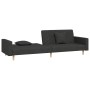 Sofá cama de 2 plazas con dos almohadas tela negro de , Sofás - Ref: Foro24-375901, Precio: 279,74 €