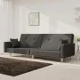 2-seater sofa bed with two pillows in dark gray fabric by , Sofas - Ref: Foro24-375742, Price: 277,94 €, Discount: %