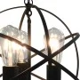 Schwarze kugelförmige Pendelleuchte mit 3 E27-Glühbirnen von vidaXL, Lampen - Ref: Foro24-281626, Preis: 75,64 €, Rabatt: %