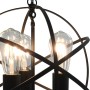 Schwarze kugelförmige Pendelleuchte mit 3 E27-Glühbirnen von vidaXL, Lampen - Ref: Foro24-281626, Preis: 77,17 €, Rabatt: %