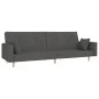 2-seater sofa bed with two pillows in dark gray fabric by , Sofas - Ref: Foro24-375742, Price: 277,94 €, Discount: %