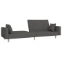2-Sitzer-Schlafsofa mit zwei Kissen aus dunkelgrauem Stoff von , Sofas - Ref: Foro24-375742, Preis: 282,83 €, Rabatt: %