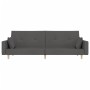 2-Sitzer-Schlafsofa mit zwei Kissen aus dunkelgrauem Stoff von , Sofas - Ref: Foro24-375742, Preis: 282,83 €, Rabatt: %