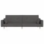2-Sitzer-Schlafsofa mit zwei Kissen aus dunkelgrauem Stoff von , Sofas - Ref: Foro24-375742, Preis: 277,94 €, Rabatt: %