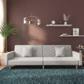 2-seater sofa bed with two pillows in light gray fabric by , Sofas - Ref: Foro24-375899, Price: 296,41 €, Discount: %