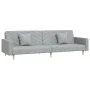 2-seater sofa bed with two pillows in light gray fabric by , Sofas - Ref: Foro24-375899, Price: 296,41 €, Discount: %
