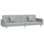 2-Sitzer-Schlafsofa mit zwei Kissen aus hellgrauem Stoff von , Sofas - Ref: Foro24-375899, Preis: 285,45 €, Rabatt: %