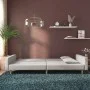2-seater sofa bed with two pillows in light gray fabric by , Sofas - Ref: Foro24-375899, Price: 296,41 €, Discount: %