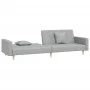 2-seater sofa bed with two pillows in light gray fabric by , Sofas - Ref: Foro24-375899, Price: 296,41 €, Discount: %