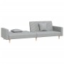 2-Sitzer-Schlafsofa mit zwei Kissen aus hellgrauem Stoff von , Sofas - Ref: Foro24-375899, Preis: 285,45 €, Rabatt: %