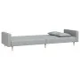 2-seater sofa bed with two pillows in light gray fabric by , Sofas - Ref: Foro24-375899, Price: 296,41 €, Discount: %