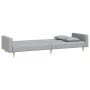 2-Sitzer-Schlafsofa mit zwei Kissen aus hellgrauem Stoff von , Sofas - Ref: Foro24-375899, Preis: 285,45 €, Rabatt: %