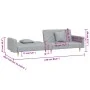 2-seater sofa bed with two pillows in light gray fabric by , Sofas - Ref: Foro24-375899, Price: 296,41 €, Discount: %
