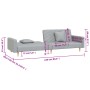 2-Sitzer-Schlafsofa mit zwei Kissen aus hellgrauem Stoff von , Sofas - Ref: Foro24-375899, Preis: 285,45 €, Rabatt: %