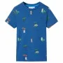 Camiseta infantil azul oscuro mélange 128 de , Camisetas para niños - Ref: Foro24-12232, Precio: 8,92 €, Descuento: %