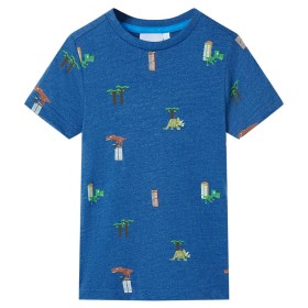 Kinder-T-Shirt dunkelblau meliert 104 von , Kinder-T-Shirts - Ref: Foro24-12230, Preis: 9,00 €, Rabatt: %
