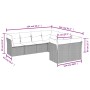 Gartensofa-Set mit beigen Kissen 8 Stück PE-Rattan von , Gartensets - Ref: Foro24-3218589, Preis: 476,22 €, Rabatt: %