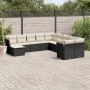 Set de sofás de jardín 11 pzas y cojines ratán sintético negro de , Conjuntos de jardín - Ref: Foro24-3218606, Precio: 584,97...