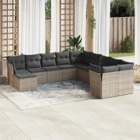 11-teiliges Gartensofa-Set und graue synthetische Rattankissen von , Gartensets - Ref: Foro24-3218610, Preis: 621,55 €, Rabat...