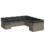 11-teiliges Gartensofa-Set und graue synthetische Rattankissen von , Gartensets - Ref: Foro24-3218610, Preis: 621,60 €, Rabat...