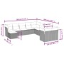 11-teiliges Gartensofa-Set und graue synthetische Rattankissen von , Gartensets - Ref: Foro24-3218610, Preis: 621,60 €, Rabat...