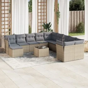 12-teiliges Gartensofa-Set und braune synthetische Rattankissen von , Gartensets - Ref: Foro24-3218619, Preis: 699,17 €, Raba...