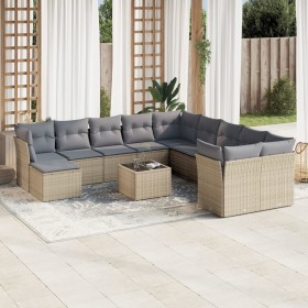 Set de sofás de jardín 12 pzas y cojines ratán sintético marrón de , Conjuntos de jardín - Ref: Foro24-3218619, Precio: 710,8...