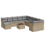 12-teiliges Gartensofa-Set und braune synthetische Rattankissen von , Gartensets - Ref: Foro24-3218619, Preis: 711,00 €, Raba...